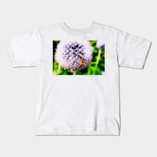 Bee On Small Globe Thistle 6 Kids T-Shirt